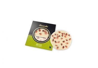 Čokoláda bílá zdobená, divoké arašídy BIO 100g