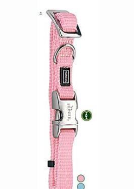 HUNTER Obojek štěně nylon Vario Basic ALU-Strong S růžový