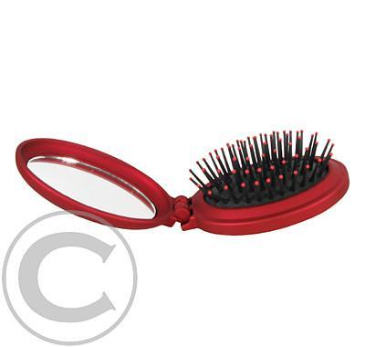 Skládací kartáč na vlasy se zrcátkem