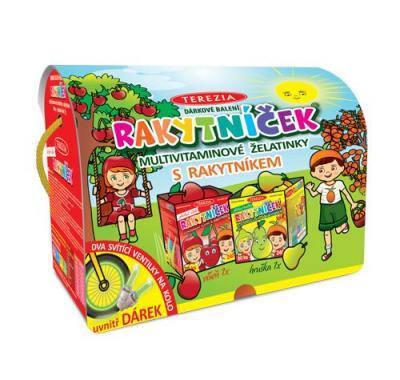 TEREZIA Rakytníček želatinky dárkové balení višeň  hruška 2 x 60   DÁREK 2x svítící ventilky na kolo